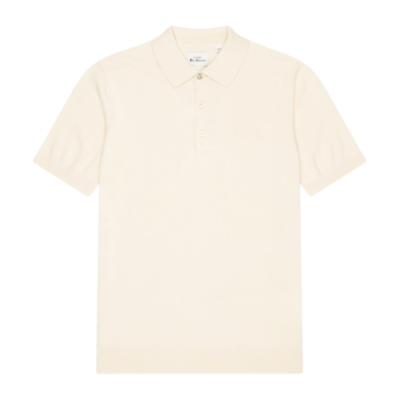 T-Shirts Ben Sherman Ben Sherman Signature Knitted SS Polo T-Shirt 0063352-015 Beige