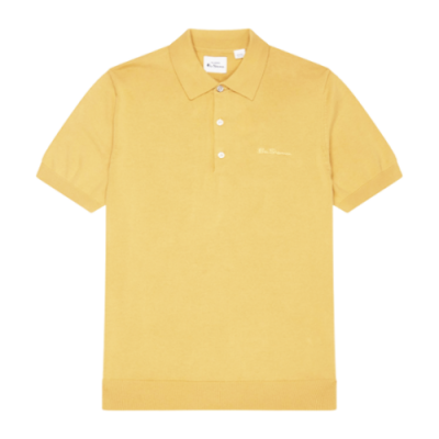 Shirts Ben Sherman Ben Sherman Signature Knitted SS Polo lifestyle T-Shirt 0063352-451 Yellow