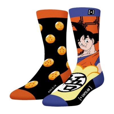 Socks  Capslab Dragon Ball Z Gok Socks CLDBZ1CV-GOK Black Orange