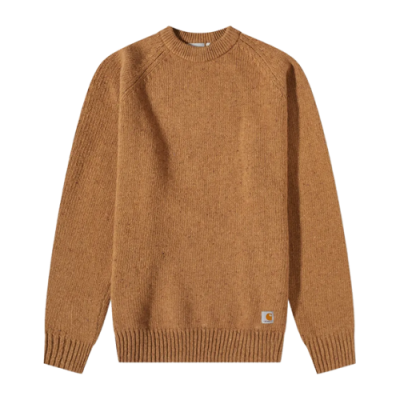 Sweaters Men Carhartt WIP Anglistic Knit Sweater I010977-15UXX Brown