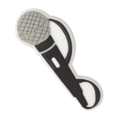 Shoelaces Women Crocs Jibbitz Microphone Charm G0731900-MU Black Grey