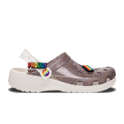 Sandals Crocs Crocs Classic Translucent Glitter Clog Pride 207343-100 Purple White Multicolor