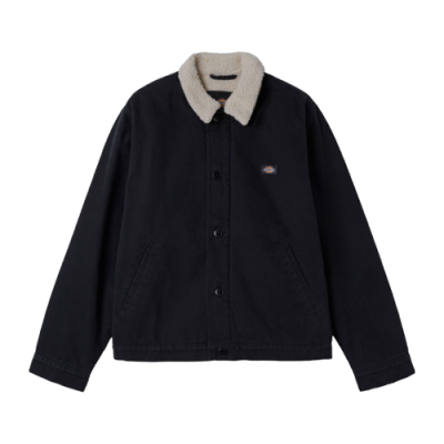 Jackets Dickies Dickies Sherpa Lined Deck Jacket Stonewashed DK0A4XFYC401 Black