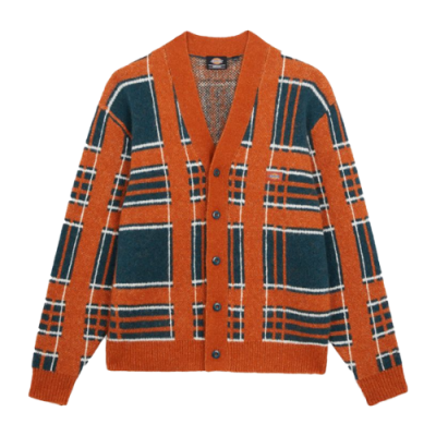 Sweaters Men Dickies Galva Check Cardigan DK0A4YMEC05 Green Orange
