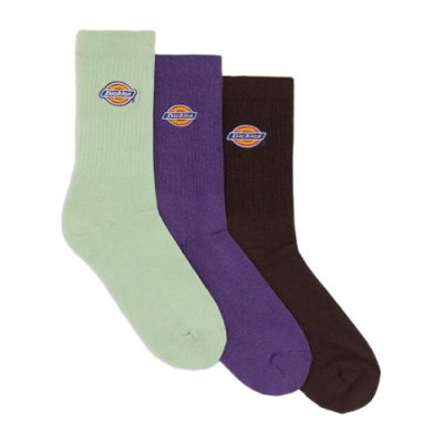 Socks Women Dickies Valley Grove Mid Socks (3pack) DK0A4Y9OF921 Brown Green Purple