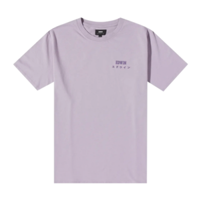 Shirts Edwin Edwin Logo Chest SS Lifestyle T-Shirt I026690-0WS67 Purple