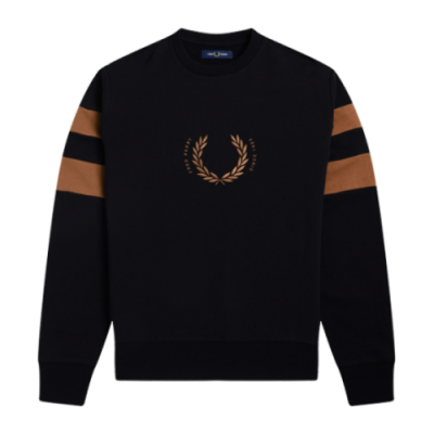 Hoodies Fred Perry Fred Perry Bold Tipped Crewneck M4718-102 Black