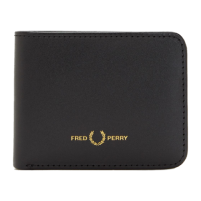 Bags Fred Perry Fred Perry Burnished Leather Billfold Wallet L4332-102 Black