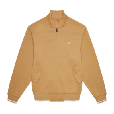 Jackets Fred Perry Fred Perry Button-Neck Zip Through Jacket J4550-363 Beige