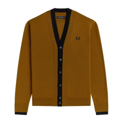 Sweaters Men Fred Perry Double Placket Cardigan K3538-644 Brown