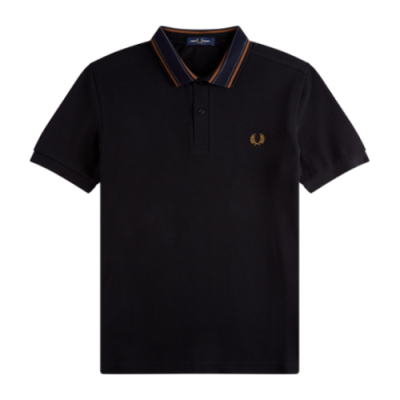 Shirts Fred Perry Fred Perry Medal Stripe SS Polo T-Shirt M3614-102 Black