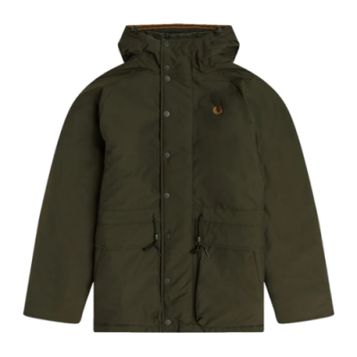 Jackets Fred Perry Fred Perry Padded Zip-Through Jacket J2574-408 Green