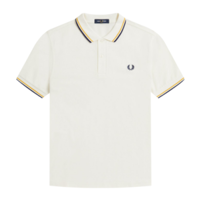 T-Shirts Fred Perry Fred Perry Twin Tipped SS Polo T-Shirt M3600-Q30 White