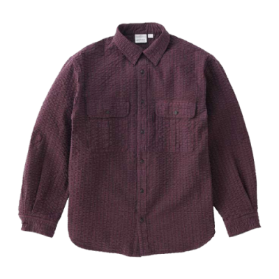 Shirts Collections Gramicci O.G. Seersucker Canyon Shirt G3SMJ019-BRGD Purple