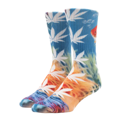 Socks Men HUF Submerged Digital Plantlife Socks SK00724-BLUE Multicolor