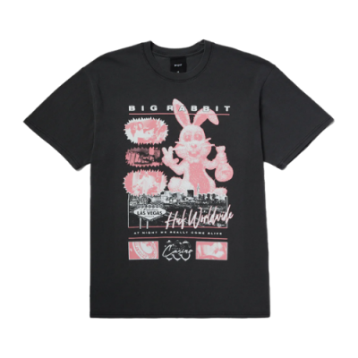 T-Shirts Huf HUF x Freddie Gibbs Night Alive Washed T-Shirt TS02162-BLK Black