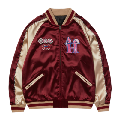 Jackets Huf HUF x Freddie Gibbs Unisex Souvenir Jacket JK00418-RED Black Red