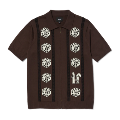Apparel Huf HUF x Freddie Gibbs Zip Sweater KN00479-BRWN Brown