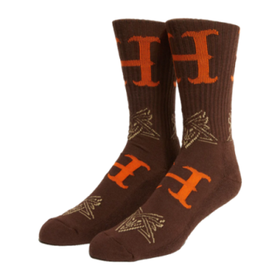 Socks Huf HUF x Thrasher Duality Crew Socks SK00723-CHC Brown
