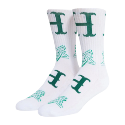 Socks Huf HUF x Thrasher Duality Crew Socks SK00723-WHT White