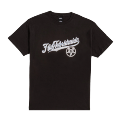 Shirts Men HUF x Thrasher Portola SS Lifestyle T-Shirt TS01922-BLCK Black