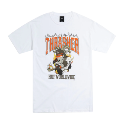 Shirts Men HUF x Thrasher Rincon SS Lifestyle T-Shirt TS01921-WHT White
