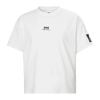 T-Shirts Women Helly Hansen Wmns YU Patch SS Lifestyle T-Shirt 53781-001 White