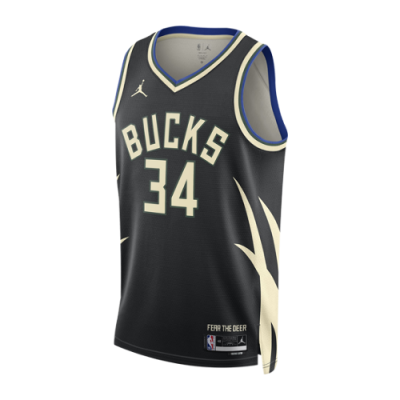 T-Shirts Men Jordan Dri-FIT NBA Milwaukee Bucks Statement Edition Swingman Basketball Tank Top DO9533-010 Black