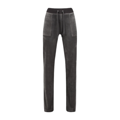 Pants Women Juicy Couture Wmns Classic Velour Pant Pocket Design JCAP180-150 Brown