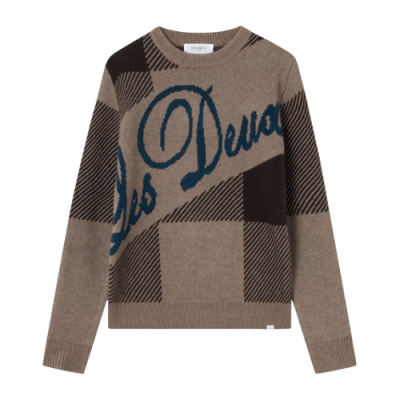 Sweaters Les Deux Les Deux Buffalo Recycled Knit Crewneck LDM310067-848464 Brown