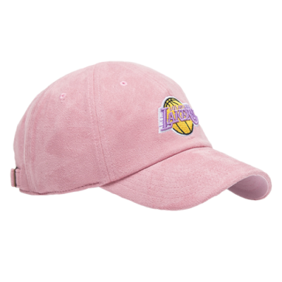 Caps Men Mitchell & Ness NBA Los Angeles Lakers Suede Dad Cap 3000-LALYYPPP-PINK Pink