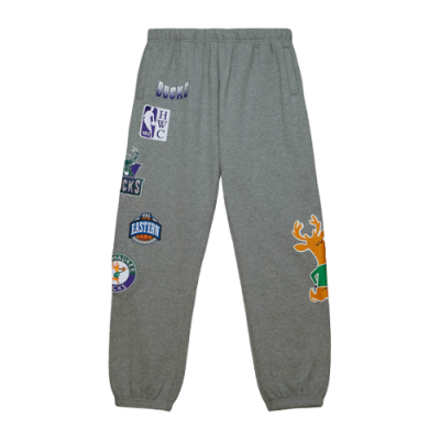 Pants Mitchell & Ness Mitchell & Ness NBA Milwaukee Bucks City Collection Fleece Pants 4988-MBUYYPP-GREY Grey