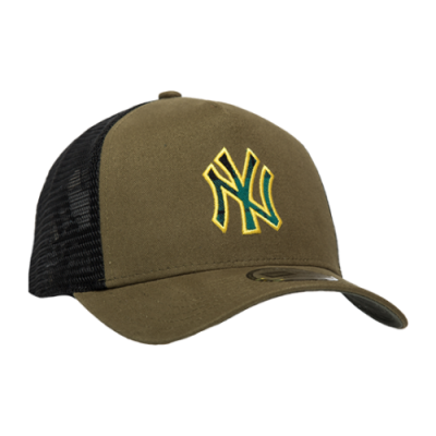 New Era New York Yankees Check Infill A-Frame Trucker Cap 