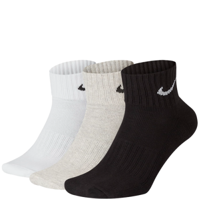 Socks Women Nike Cushioned Ankle Socks (3 Pack) SX4926-901 Black Grey Multicolor