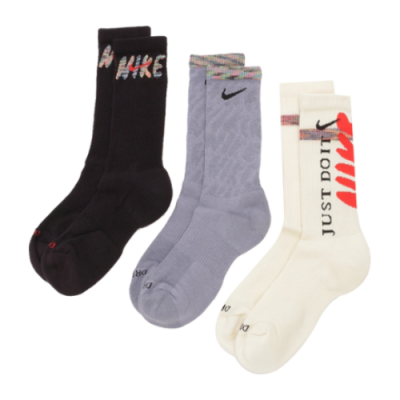 Socks Women Nike Everyday Plus Cushioned Crew Socks (3 Pairs) DQ9168-902 Multicolor