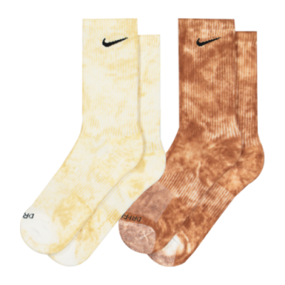 Socks Women Nike Everyday Plus Cushioned Tie-Dye Crew Socks (2 Pairs) DM3407-908 Multicolor