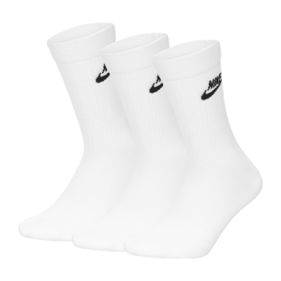 Socks Women Nike Sportswear Everyday Essential Crew Socks (3 Pairs) DX5025-100 White