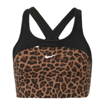 Underwear Women Nike Wmns Dri-FIT Swoosh Medium-Support Non-Padded Printed Sports Bra DM0633-256 Black Brown