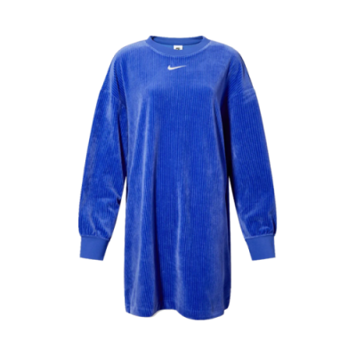 Dresses Women Nike Wmns Sportswear Velour Dress DQ6106-430 Blue