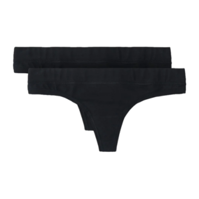 Underwear Organic Basics Organic Basics Cotton Thong (2 pack) OB10008-BLK Black