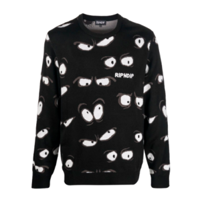 Sweaters Ripndip RIPNDIP All Eyez Knitted Sweater RND7022 Black