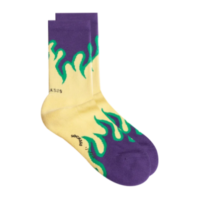Socks Socksss Socksss Unisex Agassi Socks AGASSI-YLPR Purple Yellow
