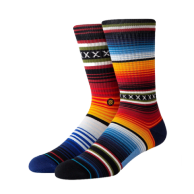 Socks Stance Stance Casual Curren Stripe Crew Socks A556A20CHS-RED Multicolor