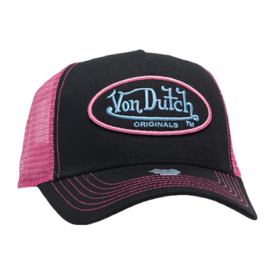 Caps Von Dutch Von Dutch Originals Unisex Trucker Boston Cap 7030460-BLK Black Pink