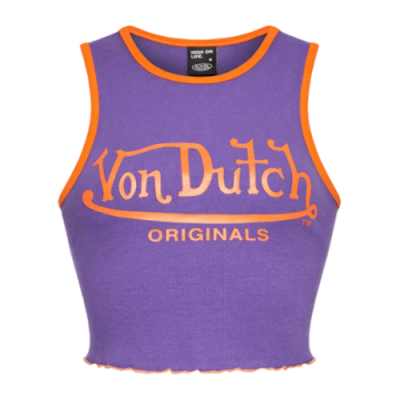 T-Shirts Women Von Dutch Originals Wmns Ashley Lifestyle Tank Top 6231043-PRPL Purple
